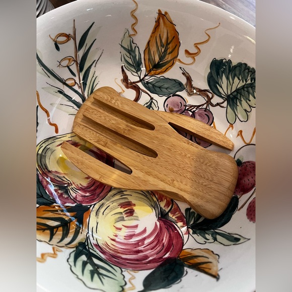 Vintage Hand Painted Japan Fruit Salad Bowl Set 14 Plates are listed sep d/t wt - Picture 8 of 9